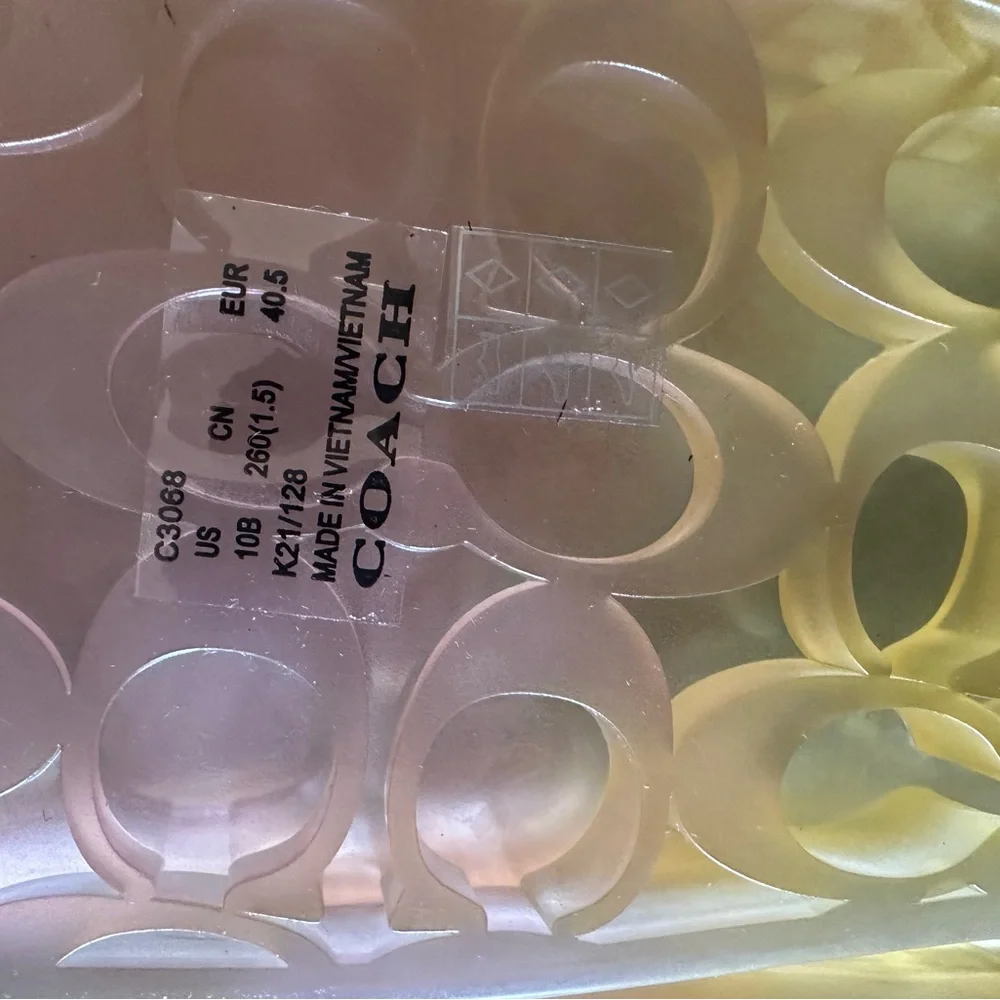 𝓒O𝓐𝓒𝓗 Women's Ulyssa Jelly Pool Slides w/box - Picture 7 of 15